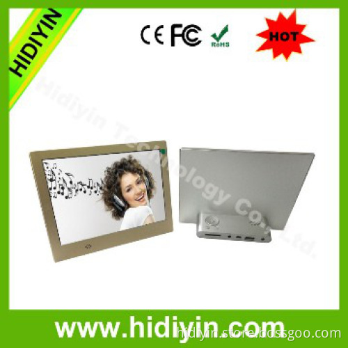 8" Gold and Silver multi screen digital photo frame rohs